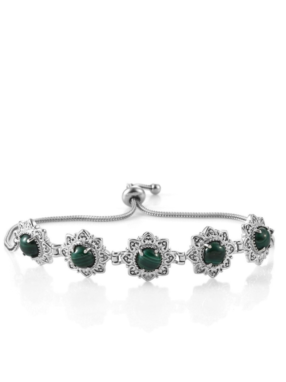 African Malachite Bolo Bracelet
